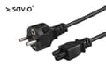 Miniatyrbilde 4 av 5: SAVIO CL-67 - Strømkabel - IEC 60320 C5 til CEE 7/17 (hann) - AC 250 V - 1.5 m