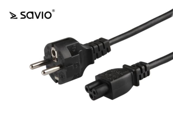 SAVIO CL-67 - Strømkabel - IEC 60320 C5 til CEE 7/17 (hann) - AC 250 V - 1.5 m