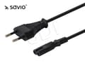 Miniatyrbilde 3 av 5: SAVIO CL-100 - Strømkabel - Europlug (hann) til power IEC 60320 C7 - 250 V - 5 A - 1.8 m - svart