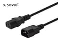 Pikkukuva 4 / 5: SAVIO CL-99 - Jatkojohto verkkovirralle - IEC 60320 C14 - IEC 60320 C13 - 250 V - 10 A - 1,2 m - musta