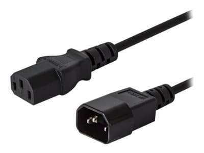 SAVIO CL-99 - Jatkojohto verkkovirralle - IEC 60320 C14 - IEC 60320 C13 - 250 V - 10 A - 1,2 m - musta