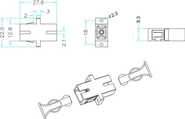 EFB Elektronik 53302.31, SC, Sininen, Yksittäistila, 1 kpl