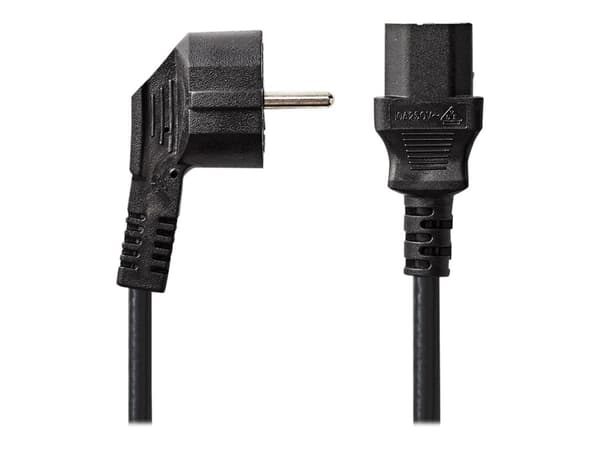 Nedis - Strømkabel - CEE 7/7 (han) vinklet til IEC 60320 C13 lige - 10 A - 2 m - pyöreä - lajitelma