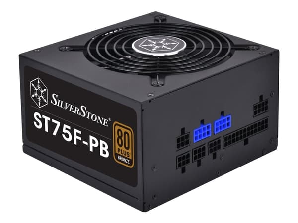 SilverStone Strider Plus Bronze series ST75F-PB - Strømforsyning (intern) - ATX12V 2.4/ EPS12V - 80 PLUS Bronze - AC 115-240 V - 750 watt - aktiv PFC