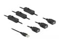 Miniatyrbild 3 av 4: Delock - Strömdelare - USB (hane) till USB (hona) - 5 V - 2 A - 1 m - svart