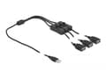 Miniatyrbild 4 av 4: Delock - Strömdelare - USB (hane) till USB (hona) - 5 V - 2 A - 1 m - svart