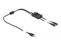 Miniatyrbilde 4 av 4: Delock - Strømsplitter - USB (hann) til 5,5 x 2,1 mm DC-jakk (hunn) - 1 m - svart