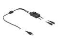 Miniatyrbilde 2 av 4: Delock - Strømsplitter - USB (hann) til 5,5 x 2,1 mm DC-jakk (hunn) - 1 m - svart