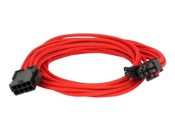 Phanteks - Strømforlengelseskabel - 8-pins PCIe-strøm (6+2) (hunn) til 8-pins PCIe-strøm (hann) - 50 cm - rød