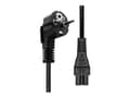 Miniatyrbilde 2 av 5: ProXtend - Strømkabel - type F (hann) vinklet til IEC 60320 C5 rett - 250 V - 16 A - 7 m - svart - Russland, Europa