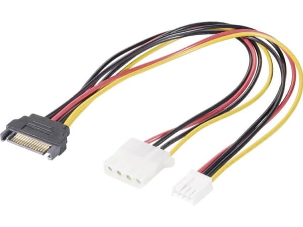 Renkforce RF-4536476, 0,2 m, SATA 15-pin, Hankjønn, Hankjønn, Rett, Rett