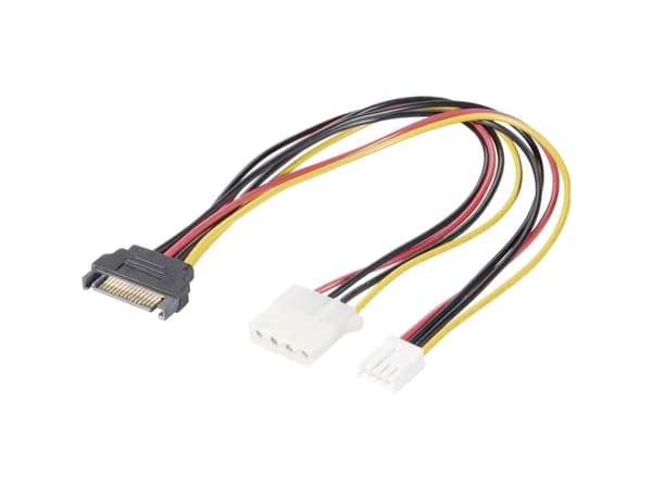 Renkforce RF-4536476, 0,2 m, SATA 15-pin, Hankjønn, Hankjønn, Rett, Rett