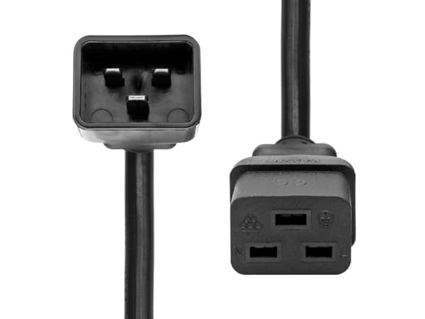 ProXtend - Förlängningskabel för ström - IEC 60320 C19 till IEC 60320 C20 - 250 V - 16 A - 5 m - svart