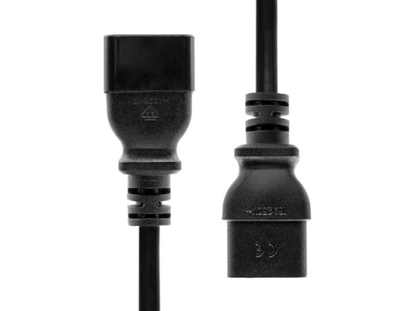 ProXtend - Förlängningskabel för ström - IEC 60320 C19 till IEC 60320 C20 - 250 V - 16 A - 5 m - svart