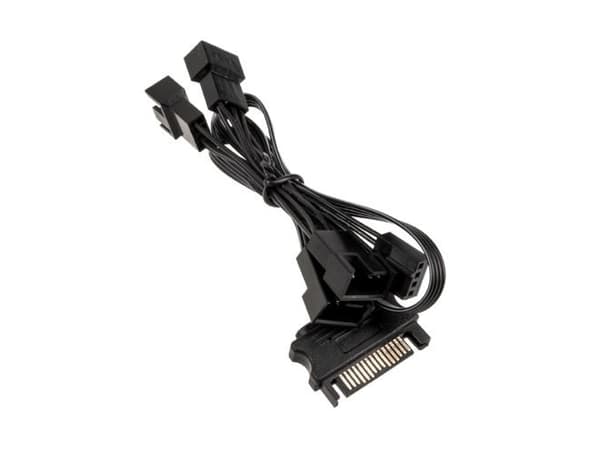 Kolink 1-4 PWM Lüfter Splitterkabel - 35 cm, 0,35 m, 4-pin PWM, 4 x 4-pin PWM + SATA, Hunkjønn, Hankjønn, Rett