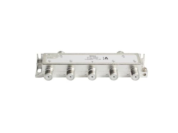 Triax SCS 6, Kabelfordeler, 75 ohm (O), 5 - 2400 Mhz, Sølv, Hvid, Hunstik/Hunstik, 16,5 dB