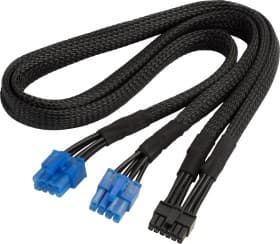 SilverStone PP12-PCIE - Strømkabel - 8 pin EPS12 V (4+4) (han) til 12 pin PCIe-kraft (han) - 55 cm - lajittelu