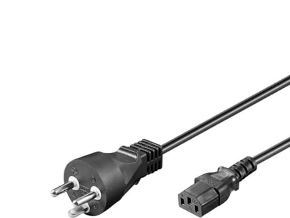 Goobay 95732, 2 m, Strömkontakt typ K, IEC C13, H05VV-F3G, 250 V