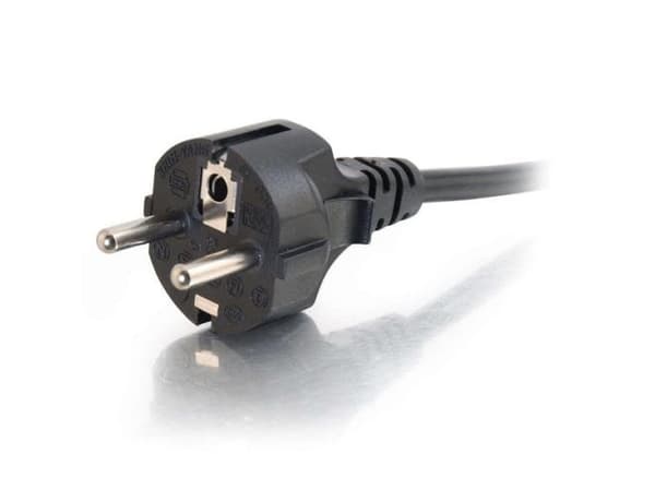 C2G - Strömkabel - power IEC 60320 C13 till power CEE 7/7 (hane) - 2 m - formpressad - svart - Europa