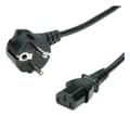 Pikkukuva 2 / 5: Arvovirtakaapeli - CEE 7/7 kulma IEC 60320 C13 - vaihtovirta 250 V, 0,6 m, Hanstik/Hunstik, CEE7/7, IEC 320, 250 V, Sort