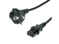 Pikkukuva 1 / 5: Arvovirtakaapeli - CEE 7/7 kulma IEC 60320 C13 - vaihtovirta 250 V, 0,6 m, Hanstik/Hunstik, CEE7/7, IEC 320, 250 V, Sort