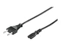 Miniatyrbilde 1 av 4: MicroConnect - Strømkabel - Type C (hann) til power IEC 60320 C7 - AC 250 V - 2.5 A - 1 m - svart