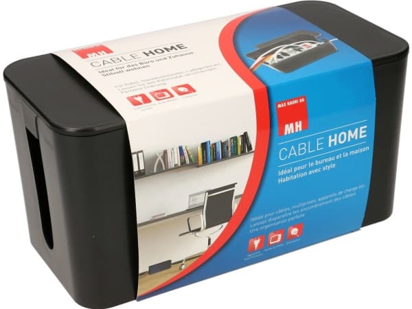 Max Hauri AG Cable Home Cable Facility Box, Kaapelirasia, Lattia, Muovi, Musta