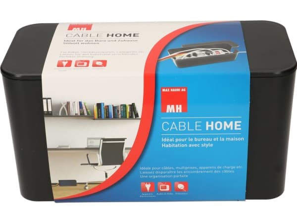 Max Hauri AG Cable Home Cable Facility Box, Kaapelirasia, Lattia, Muovi, Musta
