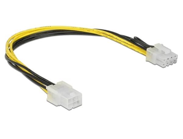 Delock - Strømadapter - 6-pins PCIe-strøm (hunn) til 8-pins PCIe-strøm (hann) - 12 V - 30 cm