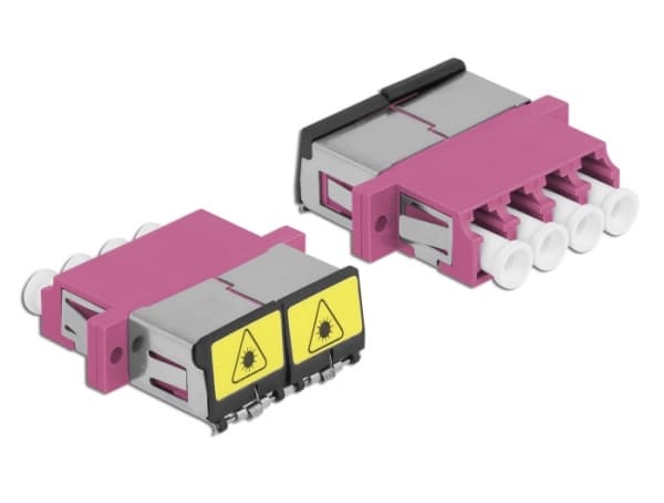 Delock - Nettverkkopler - LC multimodus (hunn) til LC multimodus (hunn) - fiberoptisk - OM4 - fiolett