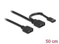 Miniatyrbilde 3 av 3: Delock - RGB LED-kabel - 3-stifts ARGB (hunn) til 3-stifts ARGB, VDG header (hunn) - 5 V - 50 cm - svart