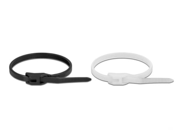 Delock - Kabelsamlare - with flat head - 28 cm - svart, transparent (paket om 100)