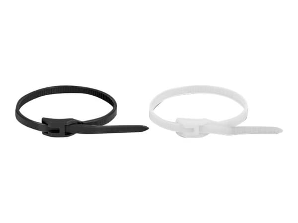 Delock - Kabelsamlare - with flat head - 28 cm - svart, transparent (paket om 100)