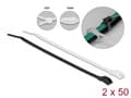 Miniatyrbild 5 av 5: Delock - Kabelsamlare - with flat head - 28 cm - svart, transparent (paket om 100)
