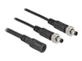 Pikkukuva 2 / 4: Delock - Strøm-splitter - DC jackstik 5,5 x 2,1 mm (hun) til DC jackstik 5,5 x 2,1 mm (han) kan skrues - 30 V - 5 A - 50 cm - lajittelu