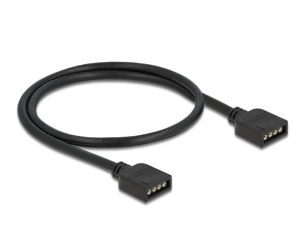Delock - RGB LED-skjøtekabel - 4-stifts RGB-kontakt (hunn) til 4-stifts RGB-kontakt (hunn) - 12 V - 30 cm - svart