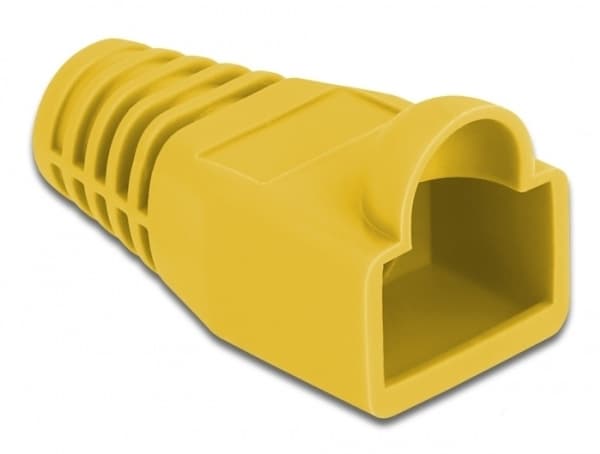 Delock Strain relief for RJ45 plug - Nettverkskabeloppstart - gul (en pakke 20)