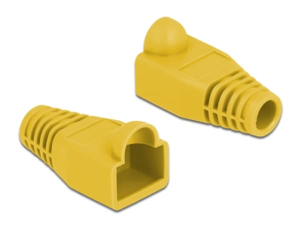 Delock Strain relief for RJ45 plug - Nettverkskabeloppstart - gul (en pakke 20)