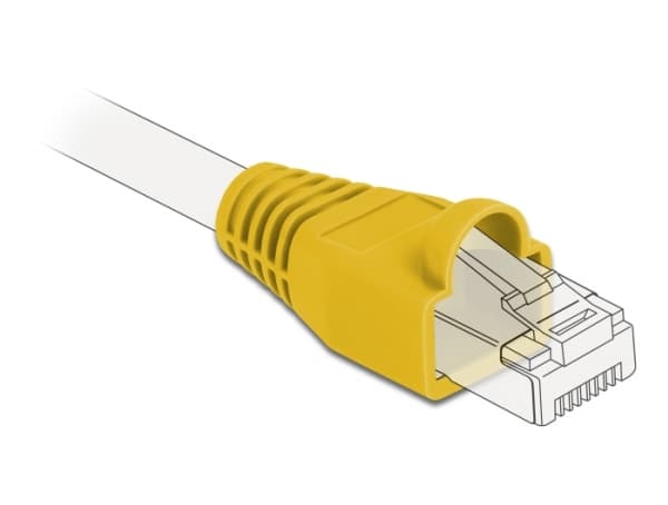 Delock Strain relief for RJ45 plug - Nettverkskabeloppstart - gul (en pakke 20)