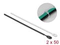 Miniatyrbilde 4 av 5: Delock Beaded - Kabellissesett - 18 cm - svart/hvit (en pakke 100)