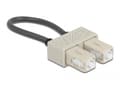 Miniatyrbild 3 av 3: Delock - Loopback-adapter - SC-läge (multi-mode) (hane) - fiberoptisk - 50/125 mikron - OM2 - grå, beige