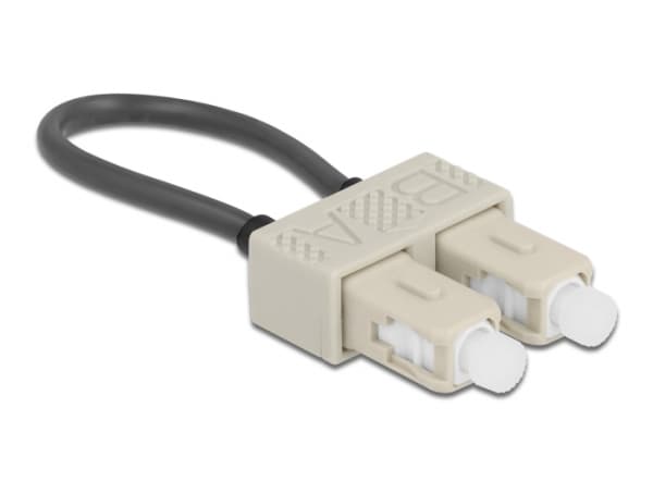 Delock - Loopback-adapter - SC-läge (multi-mode) (hane) - fiberoptisk - 50/125 mikron - OM2 - grå, beige