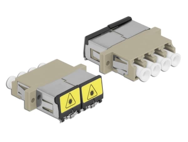 Delock - Kopplingsdon för nätverk - LC multiläge (hona) till LC multiläge (hona) - fiberoptisk - OM1/OM2 - beige