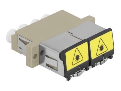 Delock - Nettverkskobling - LC multimodus (hunn) til LC multimodus (hunn) - fiberoptikk - OM1/OM2 - beige