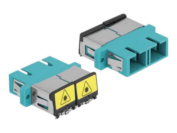 Delock - Nettverkskobling - SC multimodus (hunn) til SC multimodus (hunn) - fiberoptikk - dupleks - OM3 - akvamarin
