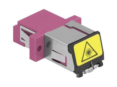 Delock - Nettverkskobling - LC multimodus (hunn) til LC multimodus (hunn) - fiberoptikk - dupleks - OM4 - fiolett