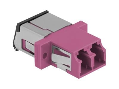 Delock - Nettverkskobling - LC multimodus (hunn) til LC multimodus (hunn) - fiberoptikk - dupleks - OM4 - fiolett