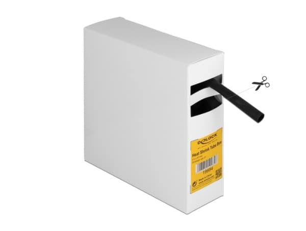 Delock - Varmekrymperør - with inside adhesive, shrinkage ratio 3:1 - 5 m - svart