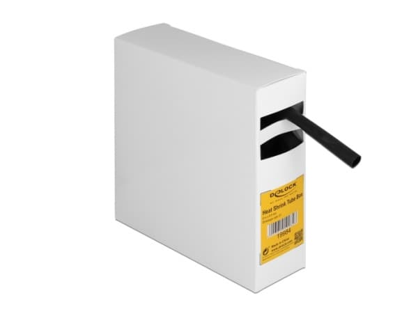 Delock - Varmekrymperør - with inside adhesive, shrinkage ratio 3:1 - 5 m - svart