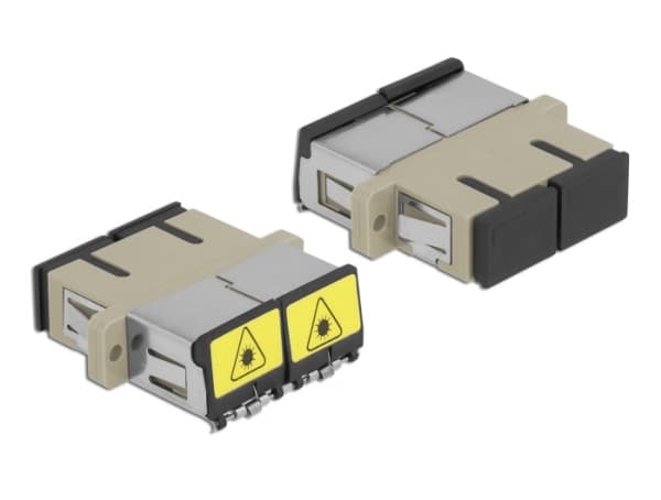 Delock - Nettverkskobling - SC multimodus (hunn) til SC multimodus (hunn) - fiberoptikk - dupleks - OM1/OM2 - beige
